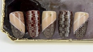 Elegant nail art with mystic patterns