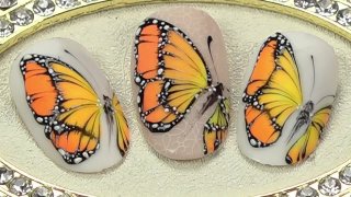Gel painted butterflies - Preview