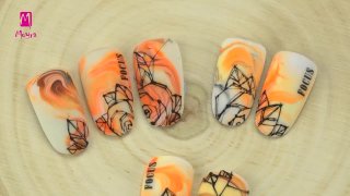 Roses made with Spider gel on a marble base - Preview