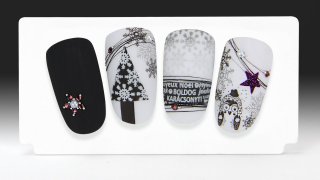 Black and white winter decorations for Christmas