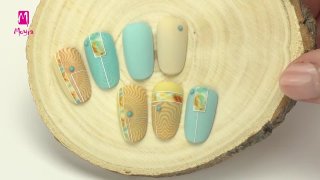Nail stamping inspiration with unusual colours - Preview