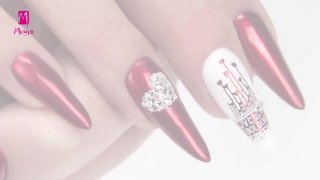 Modern, romantic, almond shaped nail sculpturing - Preview