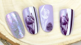 Spring tulip nail art
