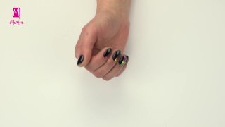Gel polish nails with neon dots - Preview