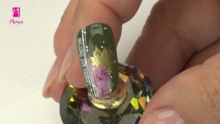 Spectacular nail art with sticker, mirror powder - Preview