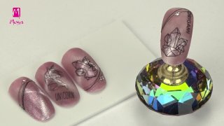 Fabulous stamping patterns on magnetic gel polish - Preview