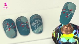 Multi-step stamping nail art in festive mood - Preview