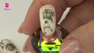 Charming layered stamping nail art for winter - Preview