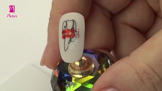 Valentine's Day nail art with stamping, paillettes - Preview