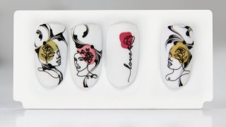 Interesting layered nail art inspired by carnival