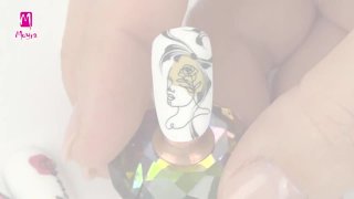 Interesting layered nail art inspired by carnival - Preview