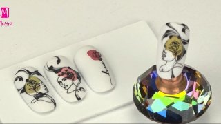 Interesting layered nail art inspired by carnival