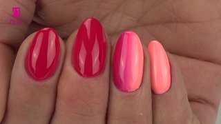 Gradient nails sculptured with Souffle builder gel - Preview