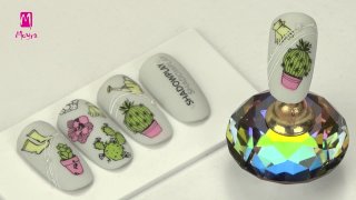 Gardening themed, colourful nail art - Preview