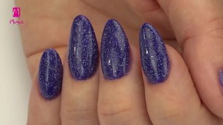Glittering manicure with Reflective gel polish - Preview