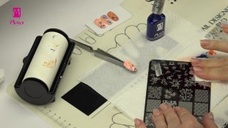 Spring composition with layered stamping and Spider gel