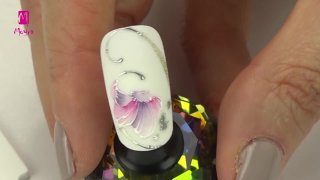 Norka's floral nail art for spring with aquarelle - Preview