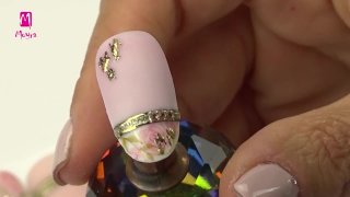 Norka's jewelry-like nail art with aquarelle rose  - Preview