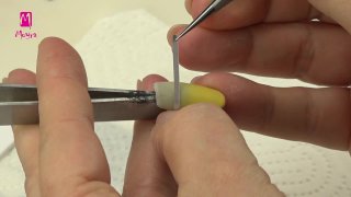 Layered stamping nail art with masking sticker