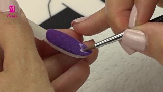 Hand-painted flower with gradient petals