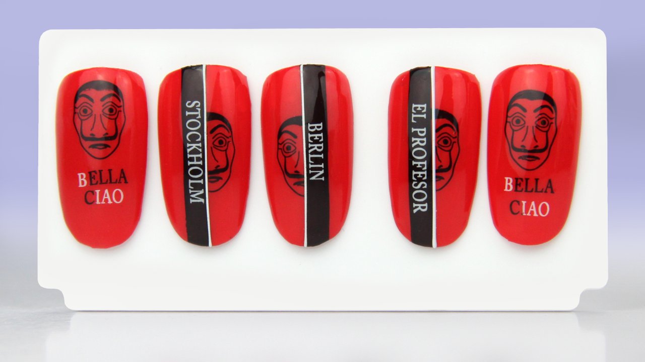 Nail art inspired by a popular movie series
