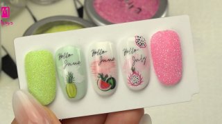 Fruity nail art - Stamping and sticker