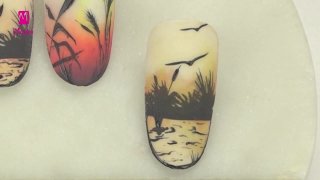 Sunset at the seaside - Nail art from Norka - Preview