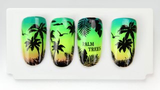 Palm tree nail art from Alexa for summer season