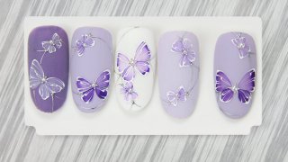 Purple aquarelle butterflies from Norka