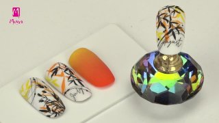 Stamping nail art in sunset mood - Preview
