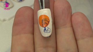 Simple stamping nail art inspired by Egypt