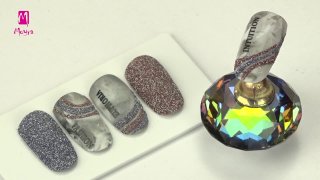 Elegant nail art with Spotlight reflective powder - Preview