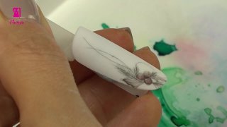 Christmas nails in vintage mood with brown shades