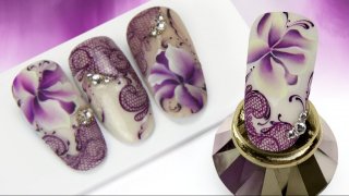 Detailed flower extended with stamping pattern