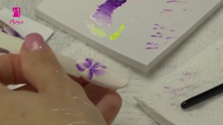 Detailed flower extended with stamping pattern