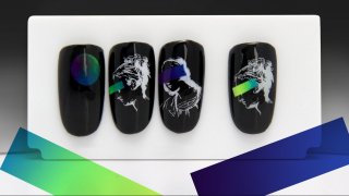 Stamping nail art with gradient effect