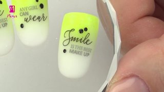 Cheerful neon ombre base colour with black text - Preview