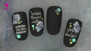 Sticker flower with Artfetti and stamped text - Preview