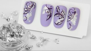 Hand-painted stamping patterns with acrylic effect
