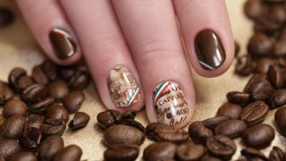 Coffee Nails - Nail Art Italian Patterns