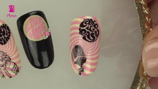 Nail art in cartoon style with cheerful colours - Preview