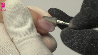 Glittering baby boomer nails with Fusion acrylgel
