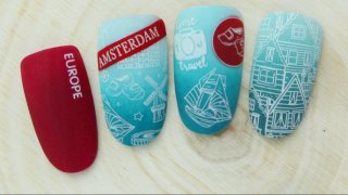 Stamping nail art for summer adventures