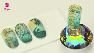 Stamping nail art with typical Australian motives - Preview