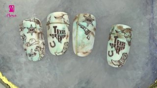 Stamping nail art in western style - Preview
