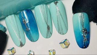 Geometric motives covered with nail foil - Preview