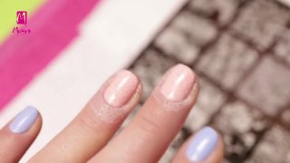 Spring Nail Art On Short Nails - Tutorial Video Using Nail Stamping And Painted Flowers
