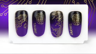 Effected stamping pattern on a gradient base