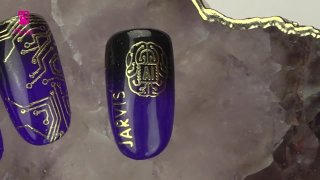 Effected stamping pattern on a gradient base - Preview