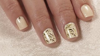 Wedding Nails With Stamping And Nail Foil